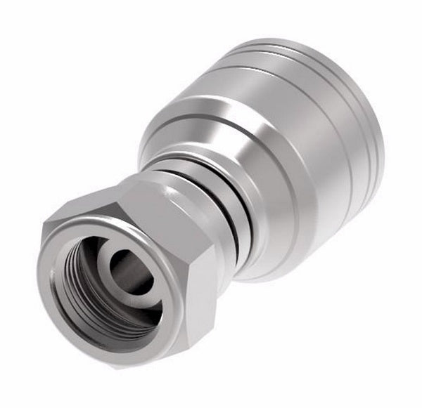 1A12BF12 Aeroquip by Danfoss | 1 & 2 Wire TTC JIS/BSPP Female Swivel (BF) Crimp Fitting | -12 Female BSPP Swivel x -12 Hose Barb | Steel