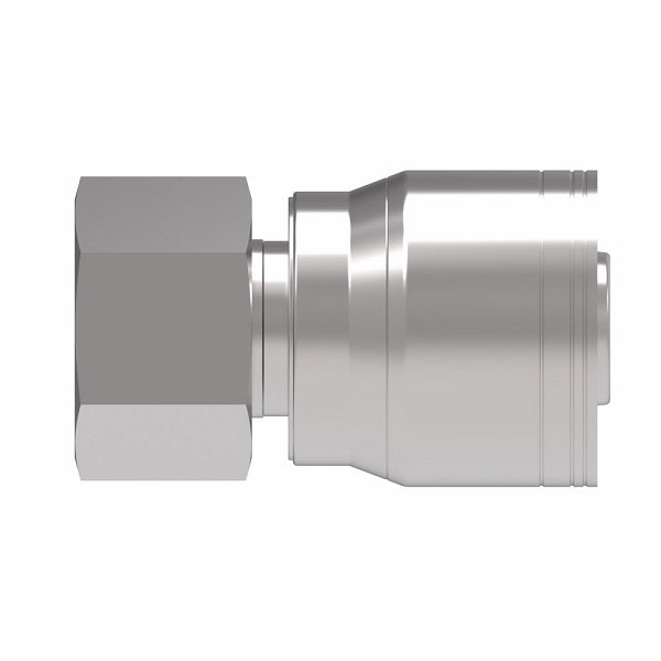 1A16BF16 Aeroquip by Danfoss | 1 & 2 Wire TTC JIS/BSPP Female Swivel (BF) Crimp Fitting | -16 Female BSPP Swivel x -16 Hose Barb | Steel