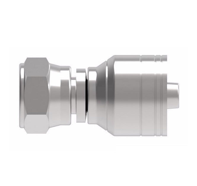1A8BF8 Aeroquip by Danfoss | 1 & 2 Wire TTC JIS/BSPP Female Swivel (BF) Crimp Fitting | -08 Female BSPP Swivel x -08 Hose Barb | Steel
