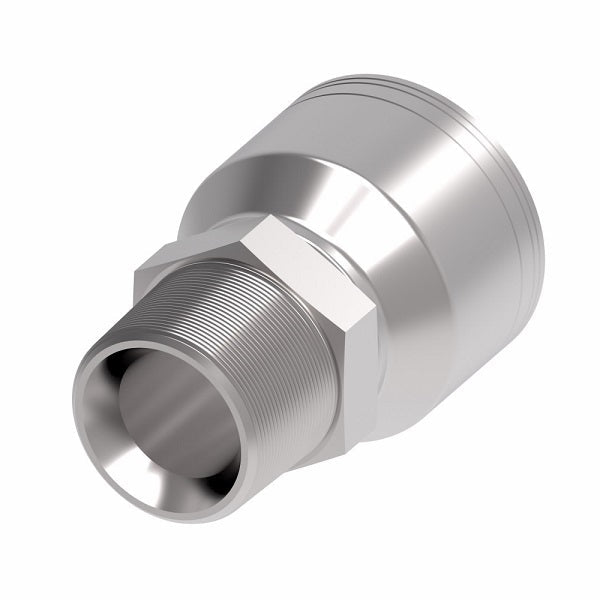 1A20BT20 Aeroquip by Danfoss | 1 & 2 Wire TTC BSP Male Tapered, BSPT (BT) Crimp Fitting | -20 Male BSPT x -20 Hose Barb | Steel