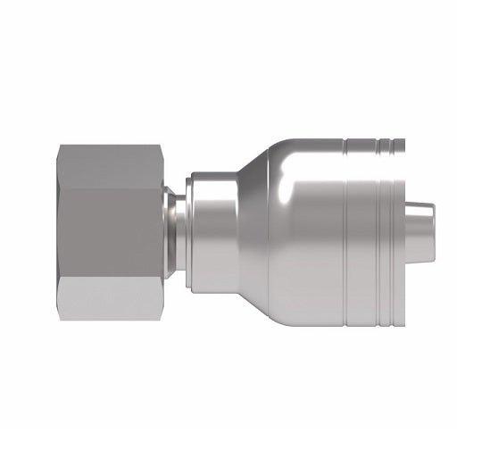 1A20DL12 Aeroquip by Danfoss | 1 & 2 Wire TTC DKO Female Swivel, Light Duty (DL) Crimp Fitting | L22 Female DKO/DIN x -12 Hose Barb | Steel