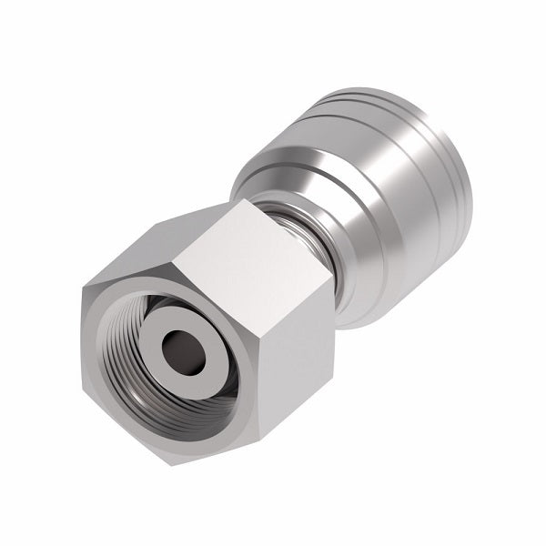 1A6DS4 Aeroquip by Danfoss | 1 & 2 Wire TTC DKO Female Swivel, Heavy Duty (DS) Crimp Fitting | S10 Female DKO/DIN x -04 Hose Barb | Steel