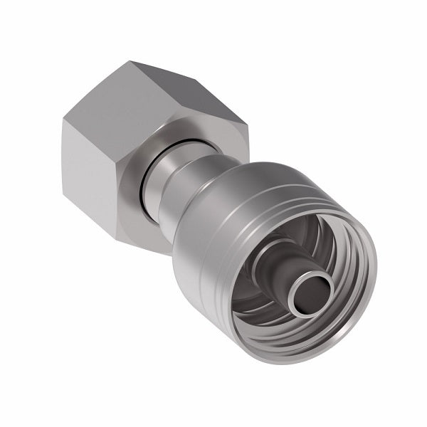 1A8DS6 Aeroquip by Danfoss | 1 & 2 Wire TTC DKO Female Swivel, Heavy Duty (DS) Crimp Fitting | S12 Female DKO/DIN x -06 Hose Barb | Steel