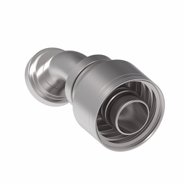 1A24FLA20 Aeroquip by Danfoss | 1 & 2 Wire TTC SAE Code 61 Split Flange 45° Elbow (FLA) Crimp Fitting | -24 Code 61 Split Flange x -20 Hose Barb | Steel