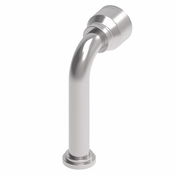 1A20FLB20.189 Aeroquip by Danfoss | 1 & 2 Wire TTC SAE Code 61 Split Flange 90° Elbow (FLB) Crimp Fitting | -20 Code 61 Split Flange x -20 Hose Barb | Steel
