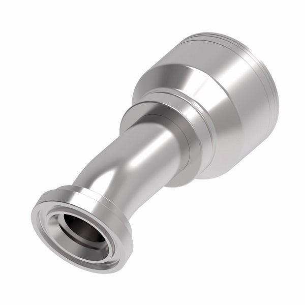 1A16FLD16 Aeroquip by Danfoss | 1 & 2 Wire TTC SAE Code 61 Split Flange 22-1/2° Elbow (FLD) Crimp Fitting | -16 Code 61 Split Flange x -16 Hose Barb | Steel