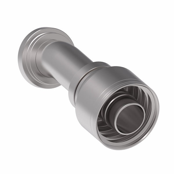 1A16FLD16 Aeroquip by Danfoss | 1 & 2 Wire TTC SAE Code 61 Split Flange 22-1/2° Elbow (FLD) Crimp Fitting | -16 Code 61 Split Flange x -16 Hose Barb | Steel