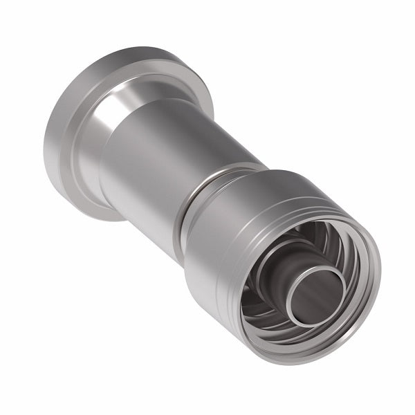 1A12FL10 Aeroquip by Danfoss | 1 & 2 Wire TTC SAE Code 61 Split Flange (FL) Crimp Fitting | -12 Code 61 Split Flange x -10 Hose Barb | Steel