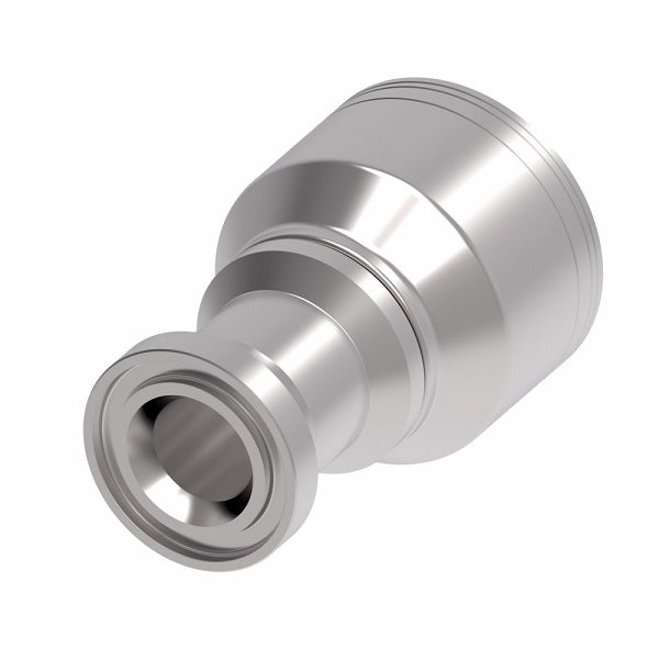 1A20FL24 Aeroquip by Danfoss | 1 & 2 Wire TTC SAE Code 61 Split Flange (FL) Crimp Fitting | -20 Code 61 Split Flange x -24 Hose Barb | Steel