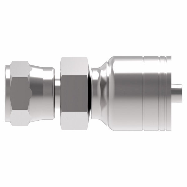 1A4JM4 Aeroquip by Danfoss | 1 & 2 Wire TTC JIS/BSPP Female Swivel (JM) Crimp Fitting | -04 Female BSPP Swivel x -04 Hose Barb | Steel
