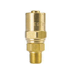 1B7 by ZSi-Foster | Reusable Hose Fitting | Non Swivel Adapter | 1/4" ID x 5/8" OD | 1/8" MPT | Brass