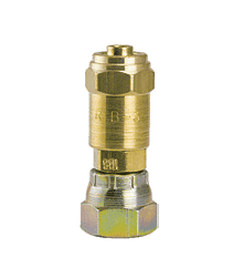1D13-S by ZSi-Foster | Reusable Hose Fitting | Female Swivel w/ Nut | 3/8" ID x 13/16" OD | Swivel | Brass/Steel