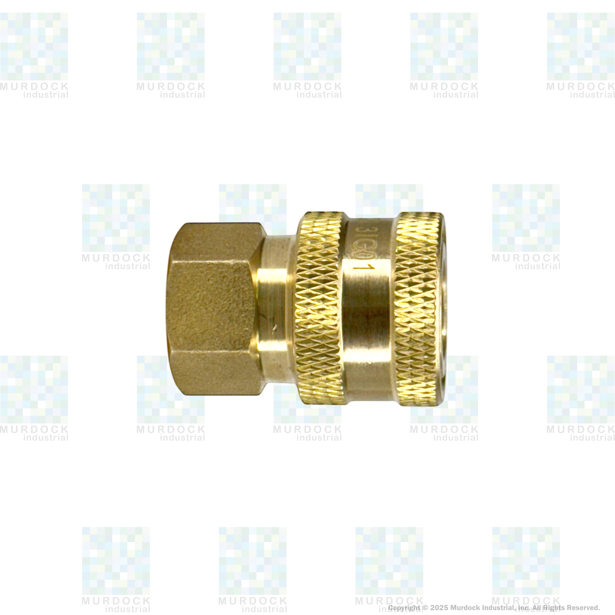 1EF1-B by Dixon Valve | Hydraulic Quick Disconnect Coupling | E-Series | 1/8" Female NPTF x 1/8" Straight-Through Interchange | Socket | Nitrile Seal | Brass