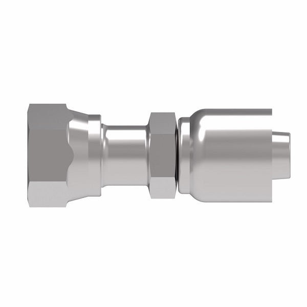 1GA24FR20 Aeroquip by Danfoss | 1 & 2 Wire OTC Female ORS Swivel (FR) Crimp Fitting | -24 Female O-Ring Face Seal Swivel x -20 Hose Barb | Steel