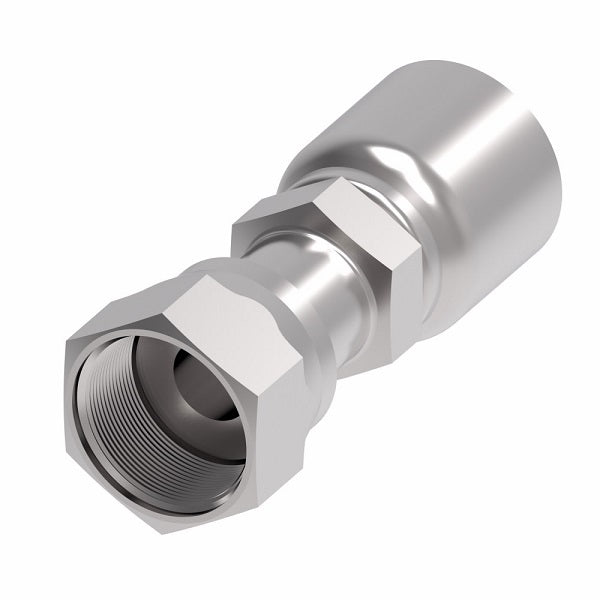 1GA12FR10 Aeroquip by Danfoss | 1 & 2 Wire OTC Female ORS Swivel (FR) Crimp Fitting | -12 Female O-Ring Face Seal Swivel x -10 Hose Barb | Steel