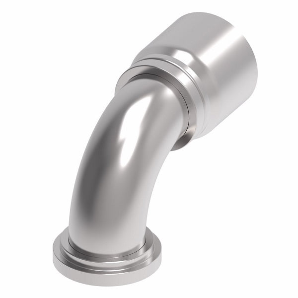 1G32FLB32.082 Aeroquip by Danfoss | 1 & 2 Wire OTC SAE Code 61 Split Flange 90° Elbow (FLB) Crimp Fitting | -32 Code 61 Split Flange x -24 Hose Barb | Steel