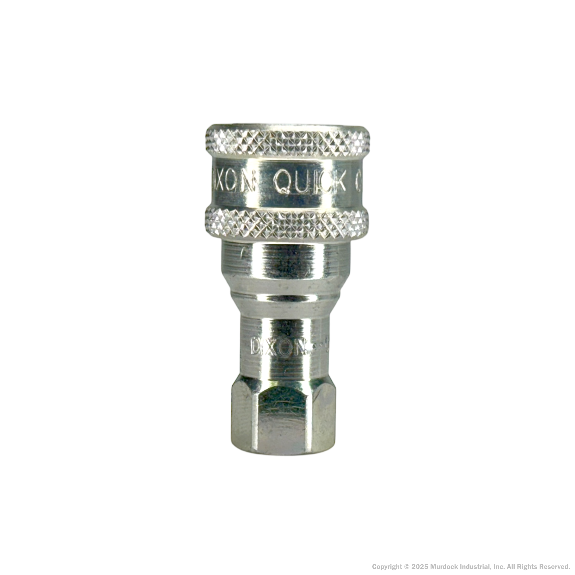 1HF1 by Dixon Valve | Hydraulic Quick Disconnect Coupling | H-Series | 1/8" Female NPTF x 1/8" ISO-B Interchange | Socket | Nitrile Seal | Steel