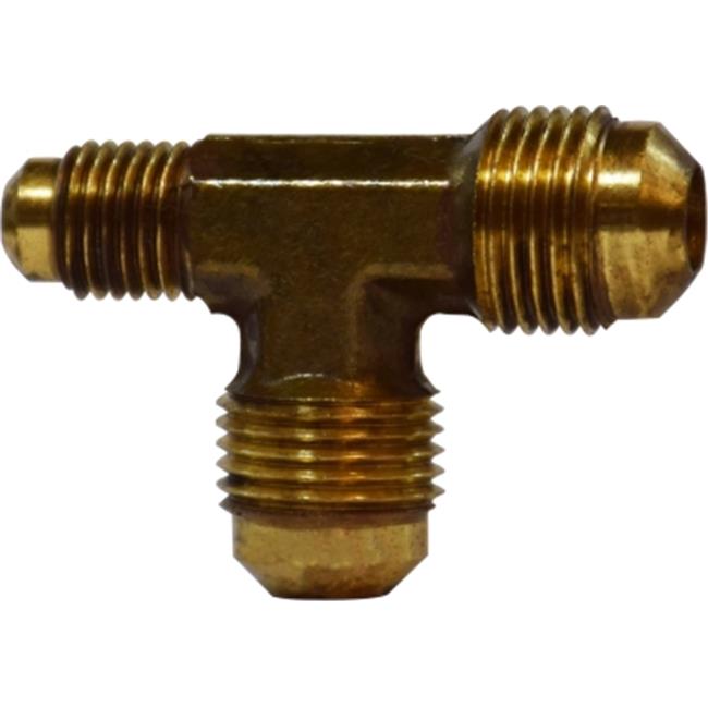 10189 by Midland | SAE 45° Flare Fitting | Reducing | 5/8" Male SAE 45° Flare x 5/8" Male SAE 45° Flare x 1/2" Male SAE 45° Flare | Tee | Brass