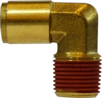 20071 (20-071) by Midland | Push-In Fitting | Fixed Male | 3/8" Tube OD x 1/8" Male NPTF | 90° Elbow | Brass
