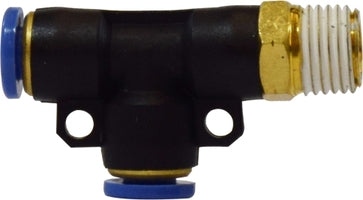 20833C (20-833C) by Midland | Push-In Fitting | Swivel Male | 1/8" Tube OD x 1/4" Male Global Thread | Tee | Composite Body