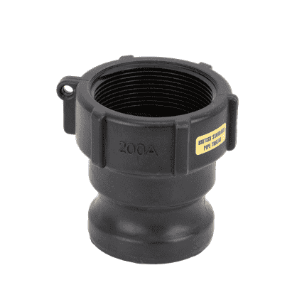 200ABP by Banjo | Cam Lever Coupling | Part A | 2" Male Adapter x 2" Female British Pipe Thread (Parallel) | Gasket: EPDM | Polypropylene | Pack of 10
