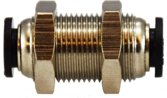 20129C by Midland | Push-In Fitting | Bulkhead Union | 1/2" Tube OD | Composite Body