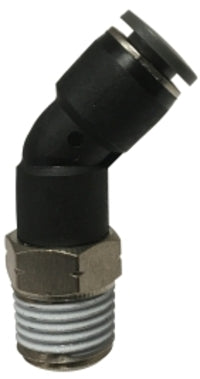 20139C by Midland | Push-In Fitting | Swivel | 1/4" Tube OD x 1/8" Male NPT | 45° Elbow | Composite Body