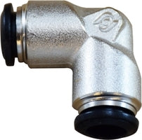 20807N by Midland | Push-In Fitting | Metric Union | 10mm Tube OD | 90° Elbow | Nickel Plated Brass