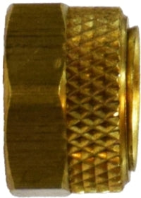 20229 (20-229) by Midland | Flareless Fitting | Universal Nut and Brass Sleeve Assembly | 1/4" Tube OD | 3/8-24 Thread | Brass