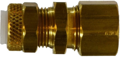 20237 (20-237) by Midland | Flareless Fitting | Poly-Flo® Union Tube (#M62C) | 3/8" Flareless x 3/8" Standard Compression | Straight | Brass