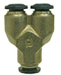 20553N by Midland | Push-In Fitting | Union | 1/4" x 1/4" Tube OD | Y | Nickel Plated Brass