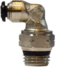 20658N by Midland | Push-In Fitting | Metric Tube Swivel | 12mm Tube OD x 3/8" Male Global Thread | 90° Elbow | Nickel Plated Brass