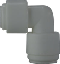 20734P by Midland | Push-In Tube Fitting | Reducing | 3/8" Tube OD x 1/4" Tube OD | 90° Elbow | Plastic