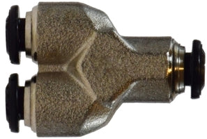 20814N by Midland | Push-In Fitting | 6mm Tube OD | Union Y | Nickel Plated Brass