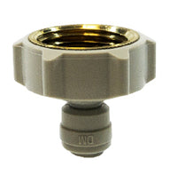 20950P by Midland | Push-In Tube Fitting | Female Connector | 1/4" Tube OD x 3/4" Female GHT | Straight | Plastic