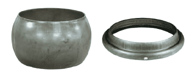 21010 Dixon Valve 10" Type A (Agri-Lock) Quick Connect Fitting - Male with Ring for Welding - Unplated Steel