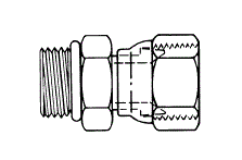 226601-12-12S Aeroquip by Danfoss | 1-1/16" SAE O-Ring Boss x 1-5/16" 37 Degree Flare Swivel | Straight | Steel