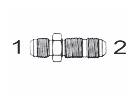 2700 6x6 by Couplamatic | Hydraulic Adapter | 9/16-18 Male JIC x 9/16-18 Male Bulkhead | Straight