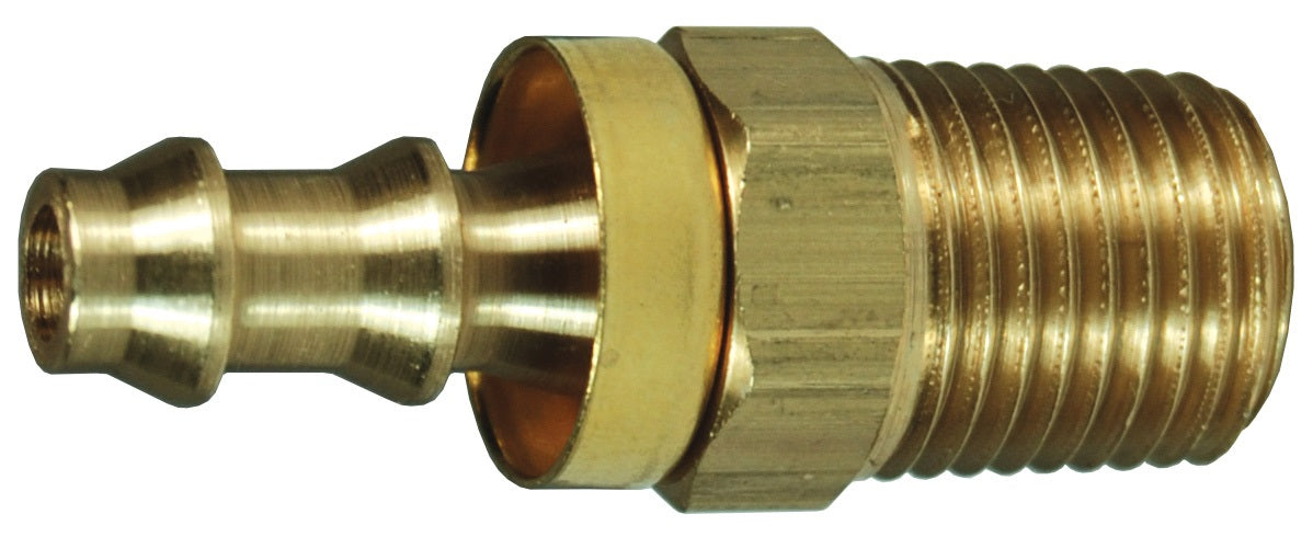 2720406CBC by Dixon Valve | Push-On Hose Barb Fitting | with Brass Cap | 3/8" Male NPTF x 1/4" Hose ID | Brass