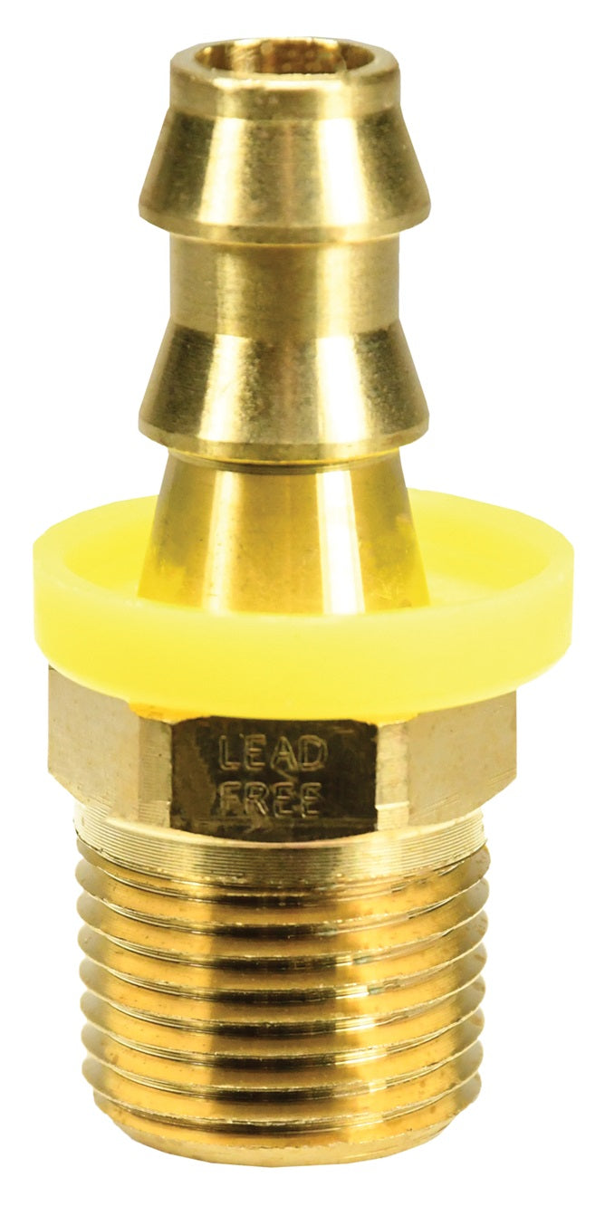 2720606CLF by Dixon Valve | Push-On Hose Barb Fitting | 3/8" Male NPTF x 3/8" Hose ID | Lead-Free Brass