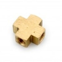 706102-02 by Midland | Lead Free Pipe Fitting | Barstock | 1/8" Female Pipe | Cross | Brass | Replaces: 28041LF