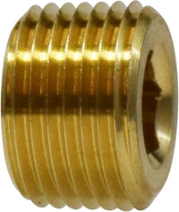 28094 by Midland | Countersunk Hex Plug | 1/4" Male NPTF | Brass