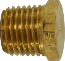 706121-04 by Midland | Lead Free Pipe Fitting | Plug Cored Hex Head | 1/4" Male Pipe | Brass | Replaces: 28202LF / 28-202LF
