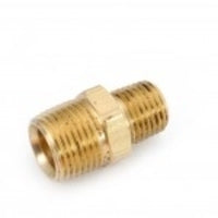 706123-0806 by Midland | Lead Free Pipe Fitting | Reducing Hex Nipple | 1/2" Male Pipe x 3/8" Male Pipe | Brass | Replaces: 28224LF / 28-224LF