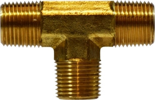 28293 by Midland | Forged All | 1/2" Male NPTF x 1/2" Male NPTF x 1/2" Male NPTF | Tee | Brass
