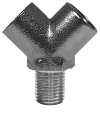 28296 by Midland | Pipe | 1/4" Female NPT x 1/4" Female NPT x 1/4" Male NPT | Wye | Nickel Plated Brass