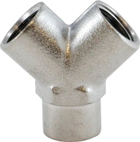 28298 by Midland | Pipe | 1/4" Female NPT x 1/4" Female NPT x 1/4" Female NPT | Wye | Nickel Plated