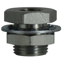 28306 by Midland | FIP Bulkhead Fitting | 1/4-18 Female NPTF x 3/4-16 Male UNS | 0.94" Length | Steel