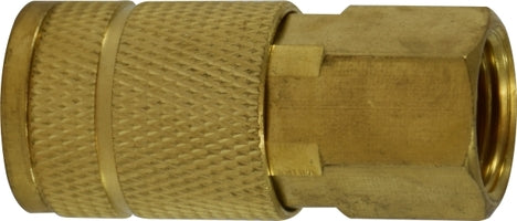 28507 by Midland | Automotive/Parker Interchange (Tru-Flate) | Pneumatic Coupler | 1/4" Female Pipe | 1/4" Body Size | Brass