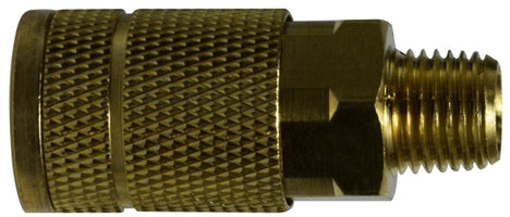 28516 by Midland | Automotive/Parker Interchange (Tru-Flate) | Pneumatic Coupler | 1/4" Male Pipe | 1/4" Body Size | Brass